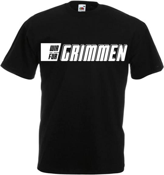 T-Shirt Herren/Unisex Schriftzug WIR FÜR GRIMMEN